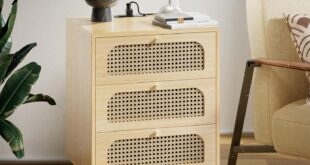 Vingli Rattan Nightstand Framing A Cozy Bedside Nook