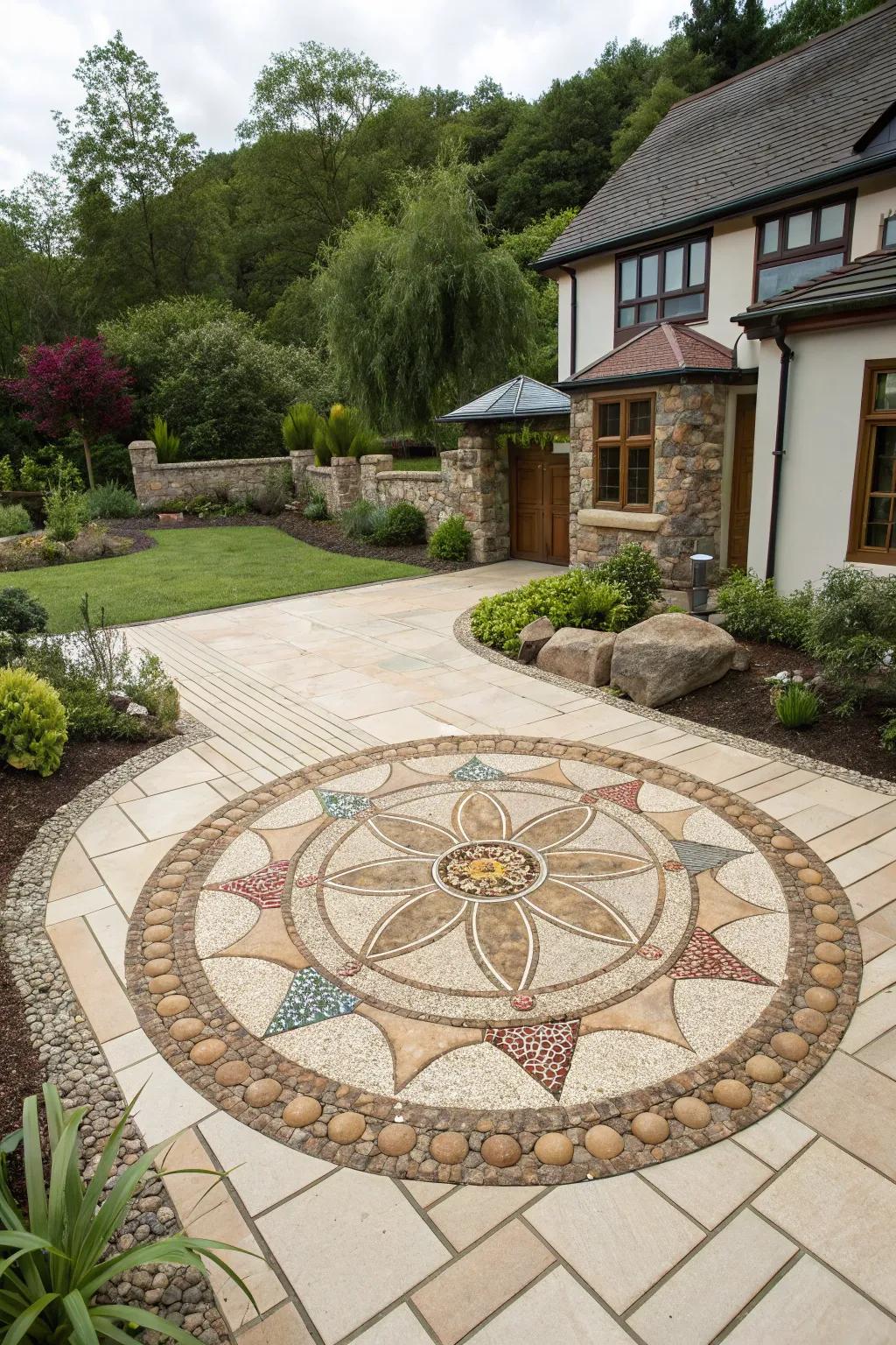 Make a statement with stone mosaic art.