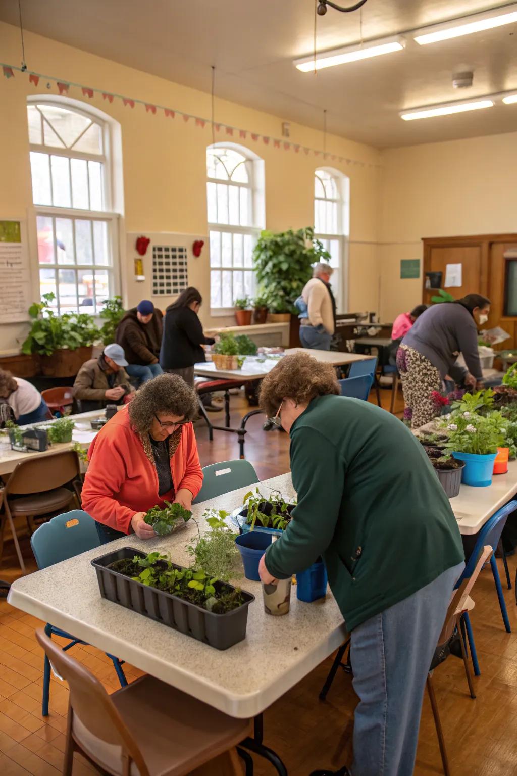 Workshops are perfect for learning and sharing gardening skills.