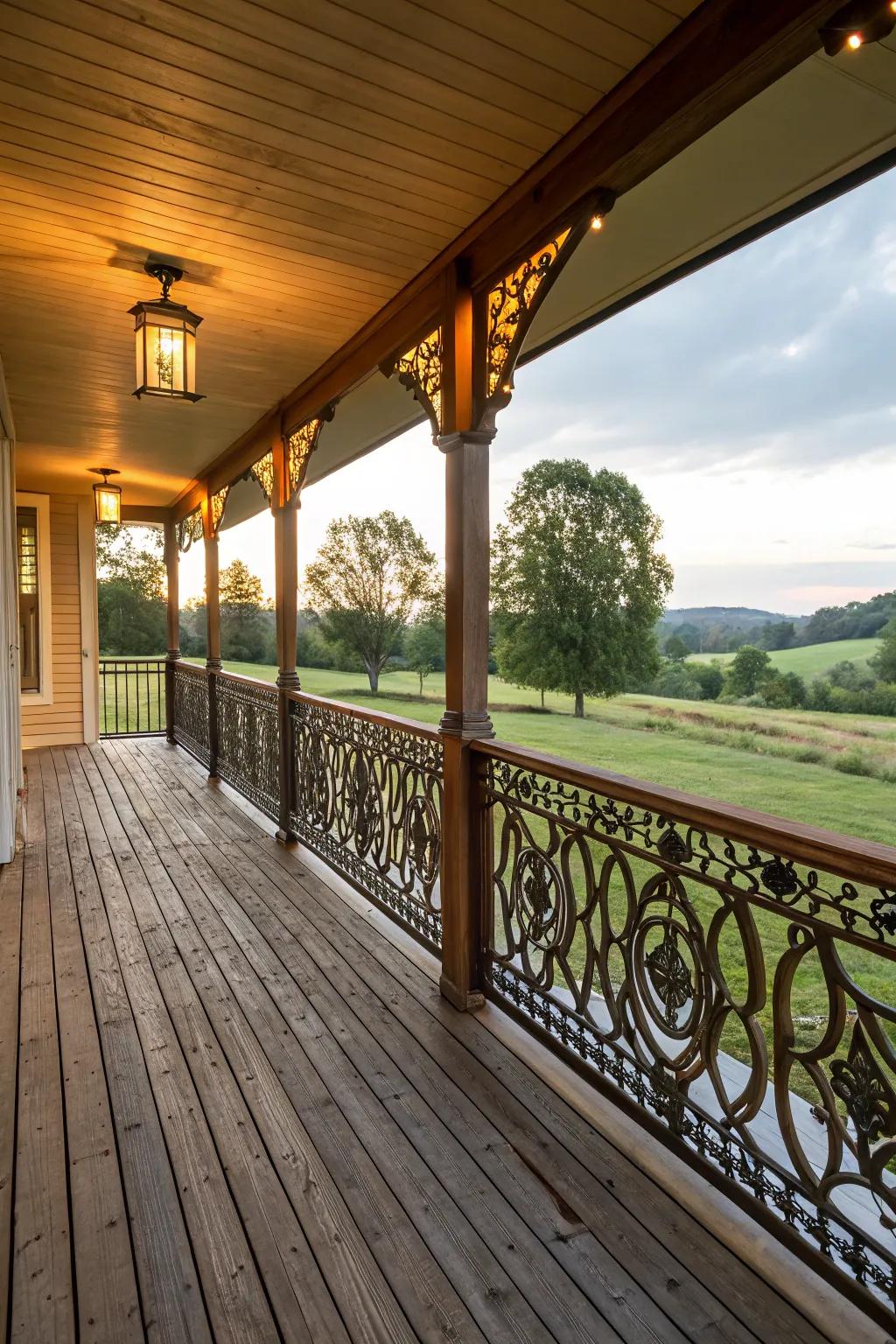 Stylish railings enhance both safety and aesthetics.