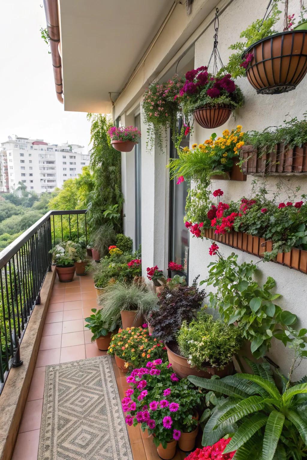 A balcony customized with personal style and flair.