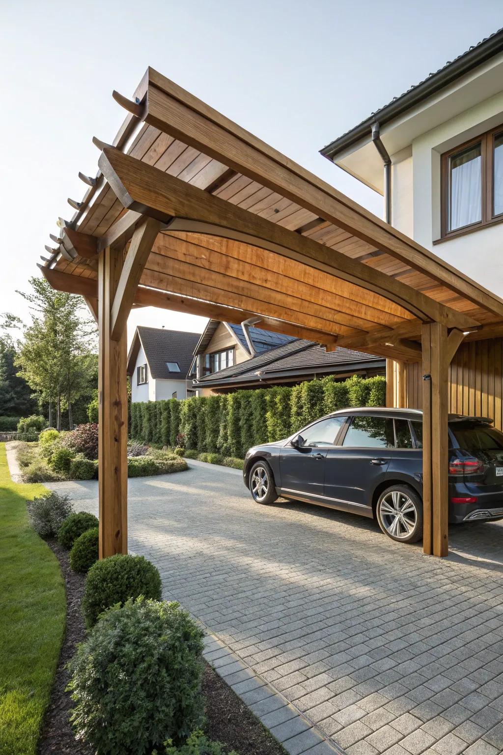 A canopy enhances both function and style in your carport.