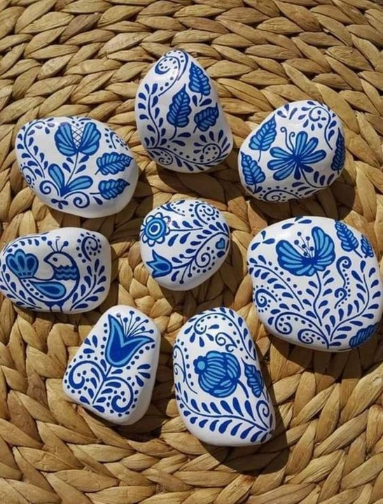 Mandala painted stones