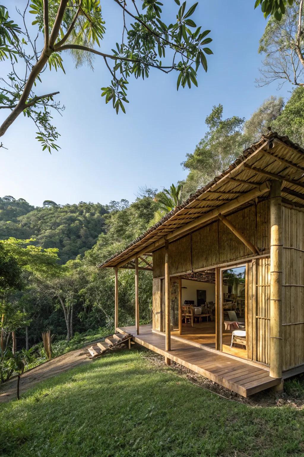 A bamboo eco-lodge that combines adventure with sustainability.