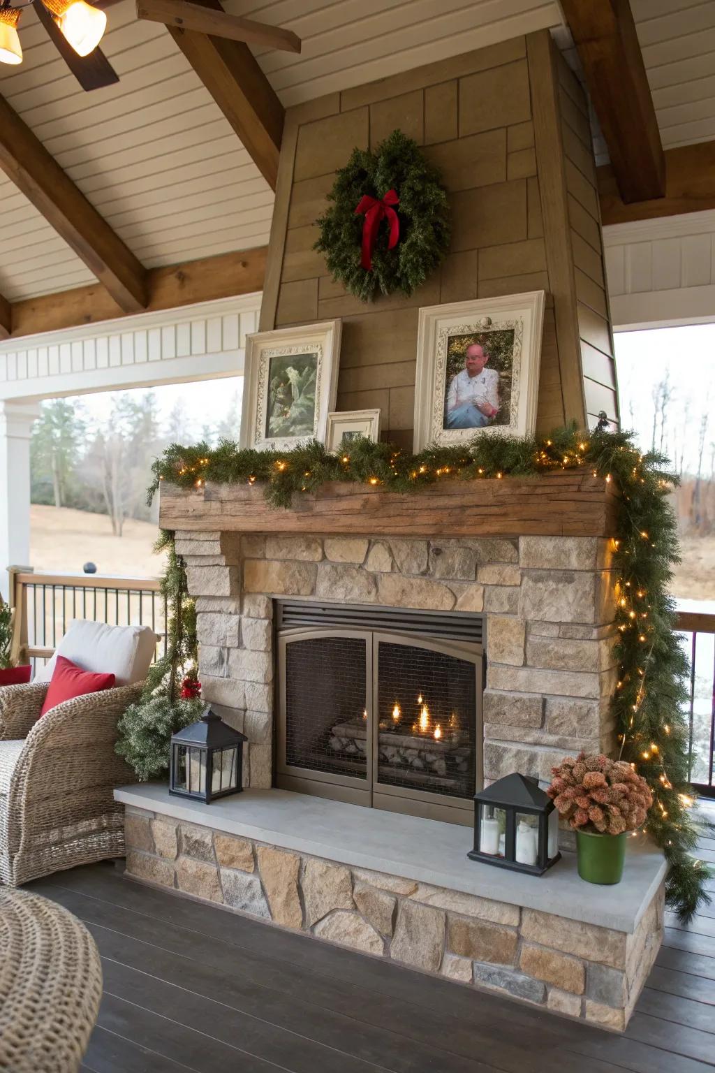 Customize your fireplace mantel with stylish decor.