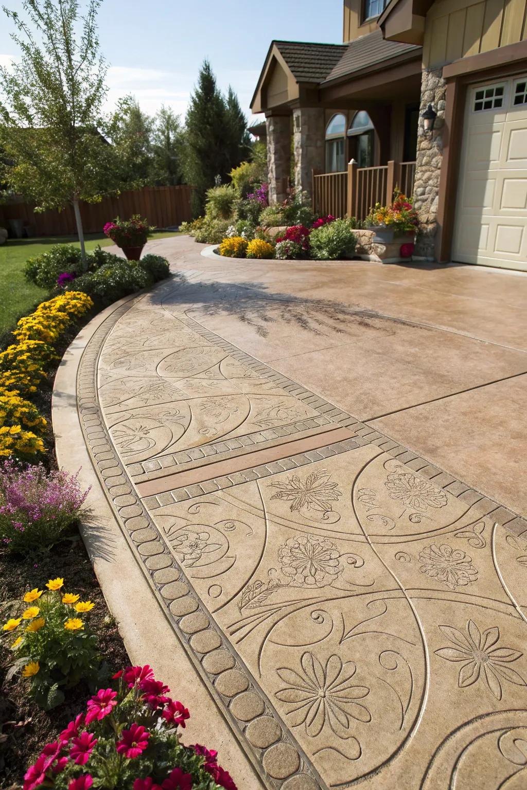 Stamped concrete that offers both beauty and durability.