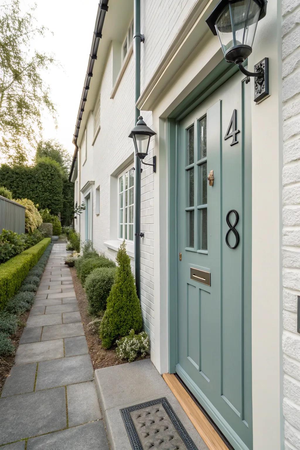 Coordinate your house numbers with your door or wall color for a harmonious look.