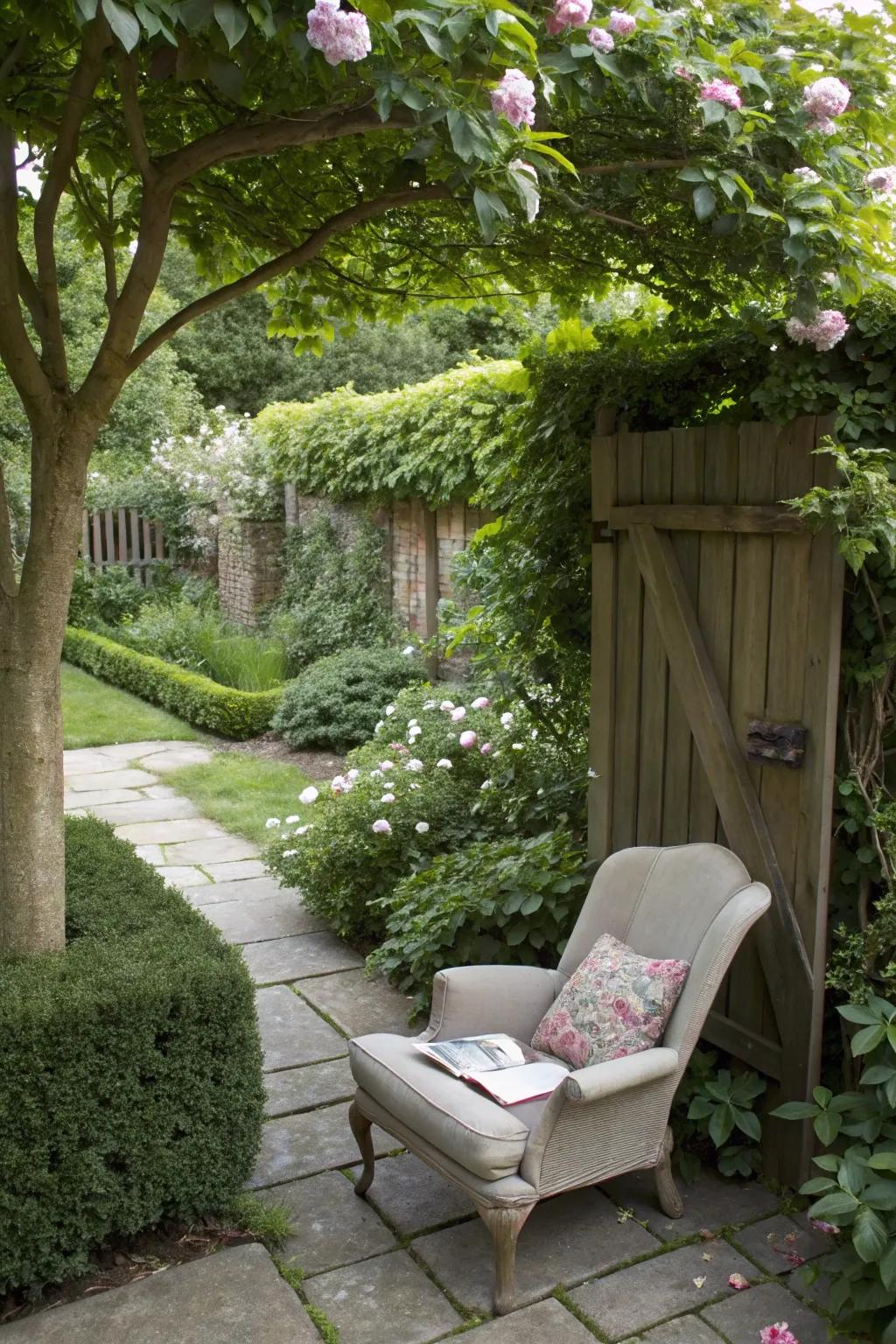 Secluded nooks offer a personal escape within your garden.