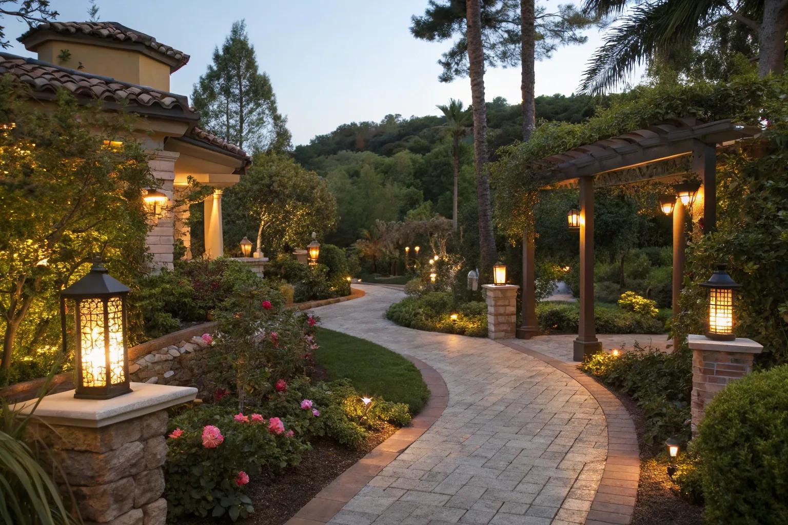 17+ Inspiring Outdoor Walkway Lighting Ideas