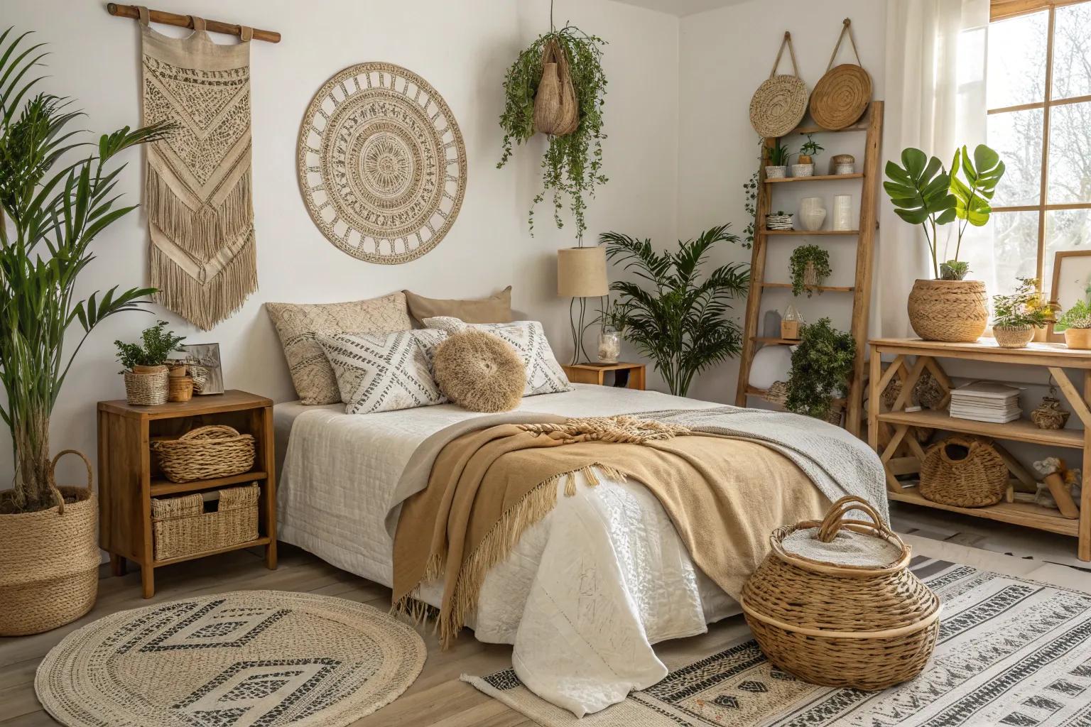 17+ Inspiring Small Boho Bedroom Ideas