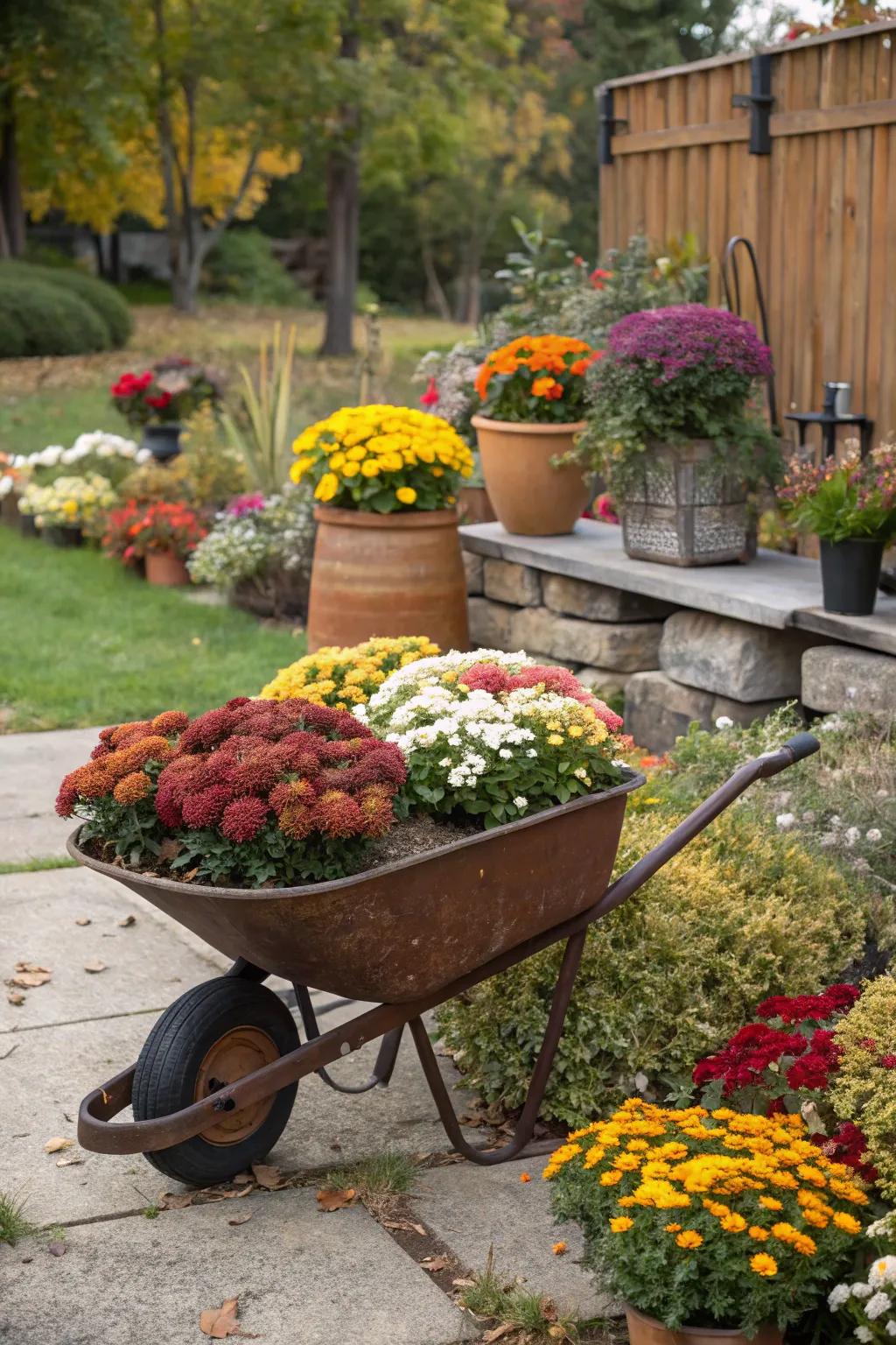 Unique planters add charm and visual interest to gardens.