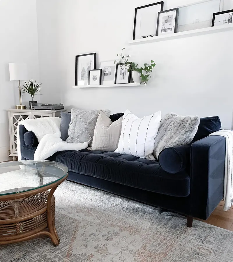 Navy Blue Couch Living Room Ideas
