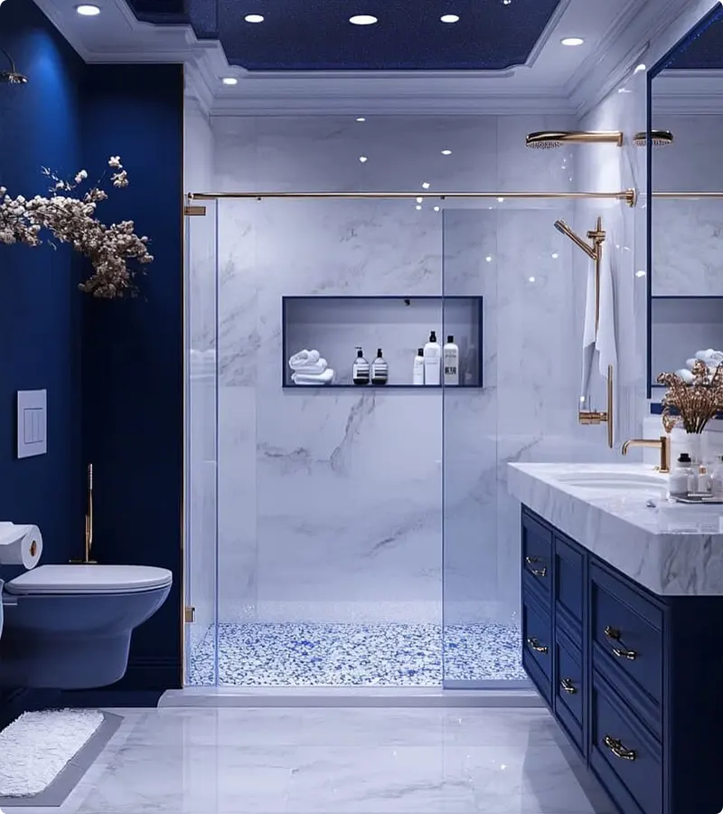 Navy Blue Bathroom
