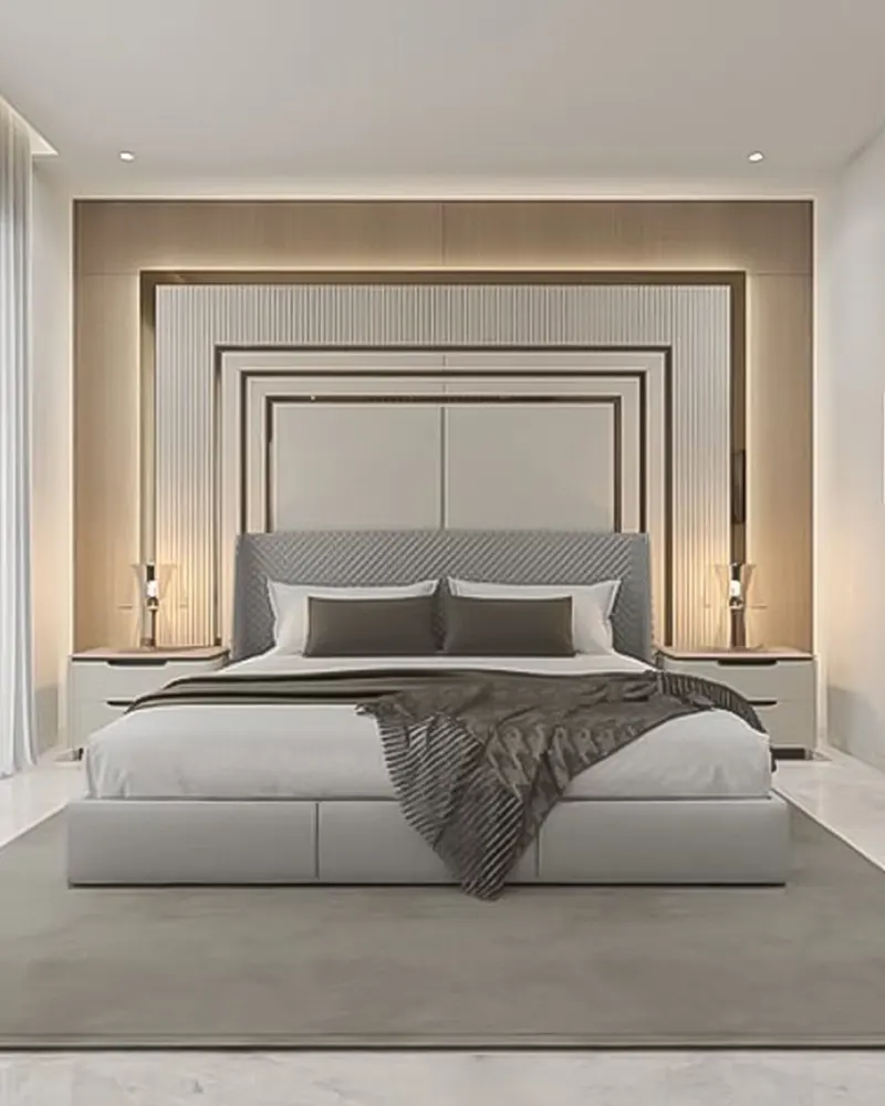 Monochromatic Minimalist Bedroom