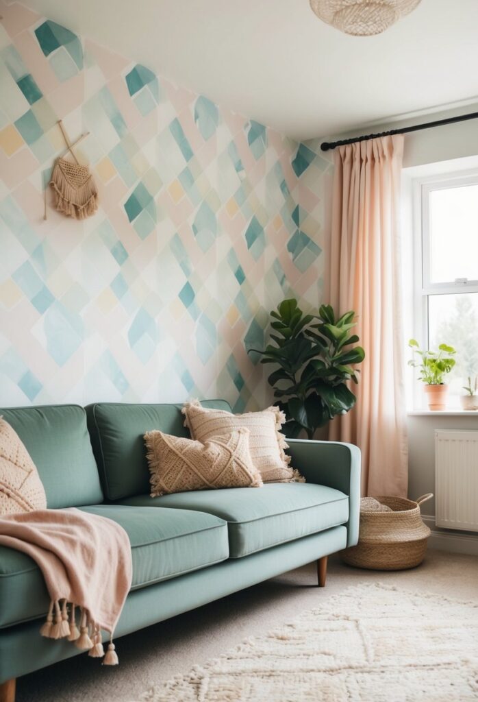 Soft Pastel Geometric Wallpaper