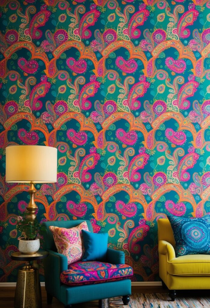 Global Paisley Print Wallpaper