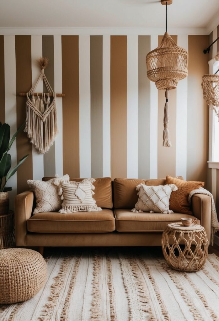 Soft Ombre Striped Wallpaper