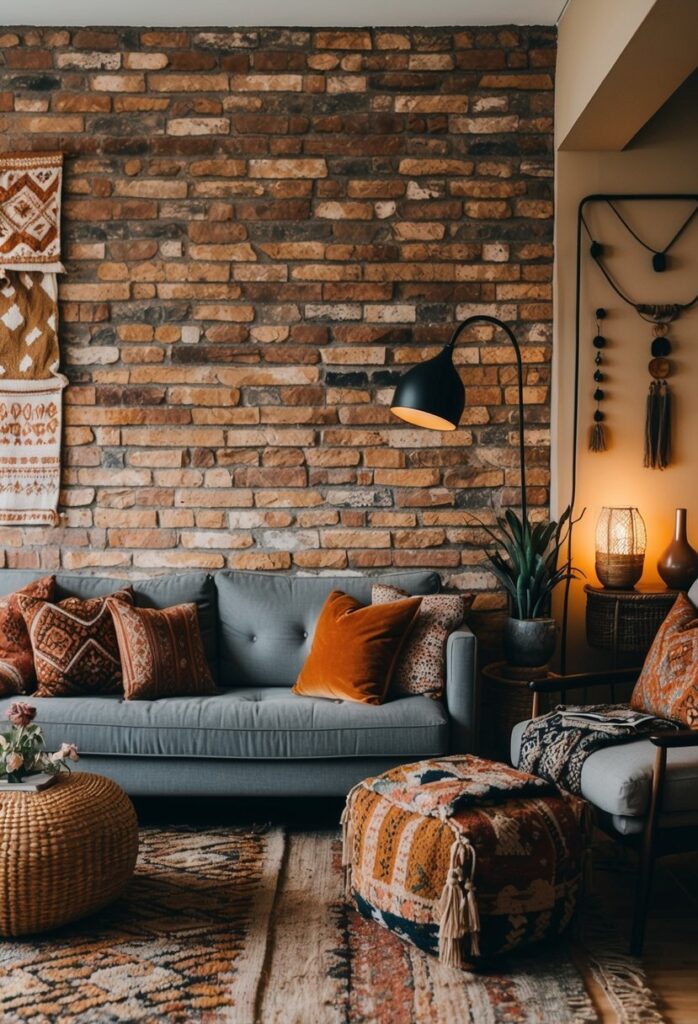 Textured Rustic Brick Wallpaper