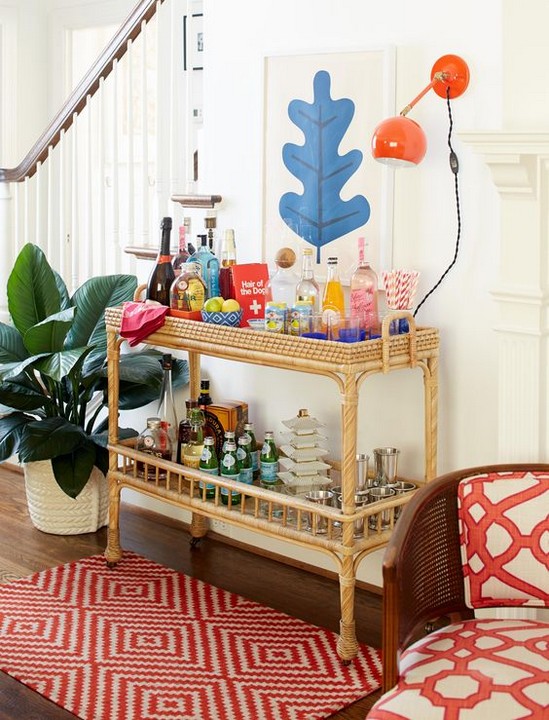 DIY Boho Bar Cart