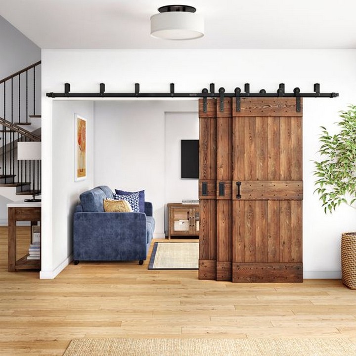 Durable barn door hardware