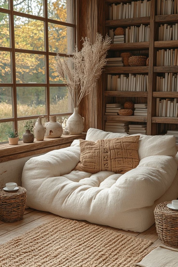 Sheer curtains brightening space