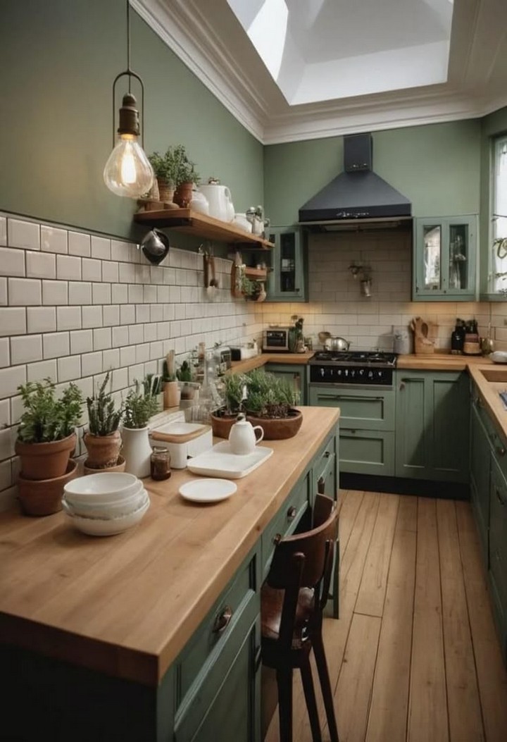 Herb garden in small kitchen