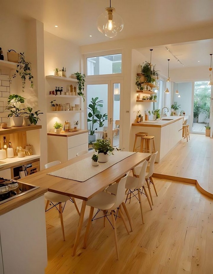 Compact foldable kitchen table