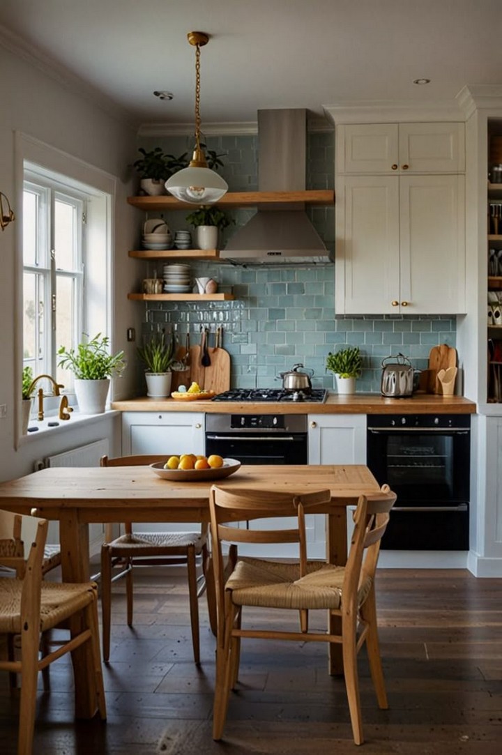 Rearranged small kitchen layout