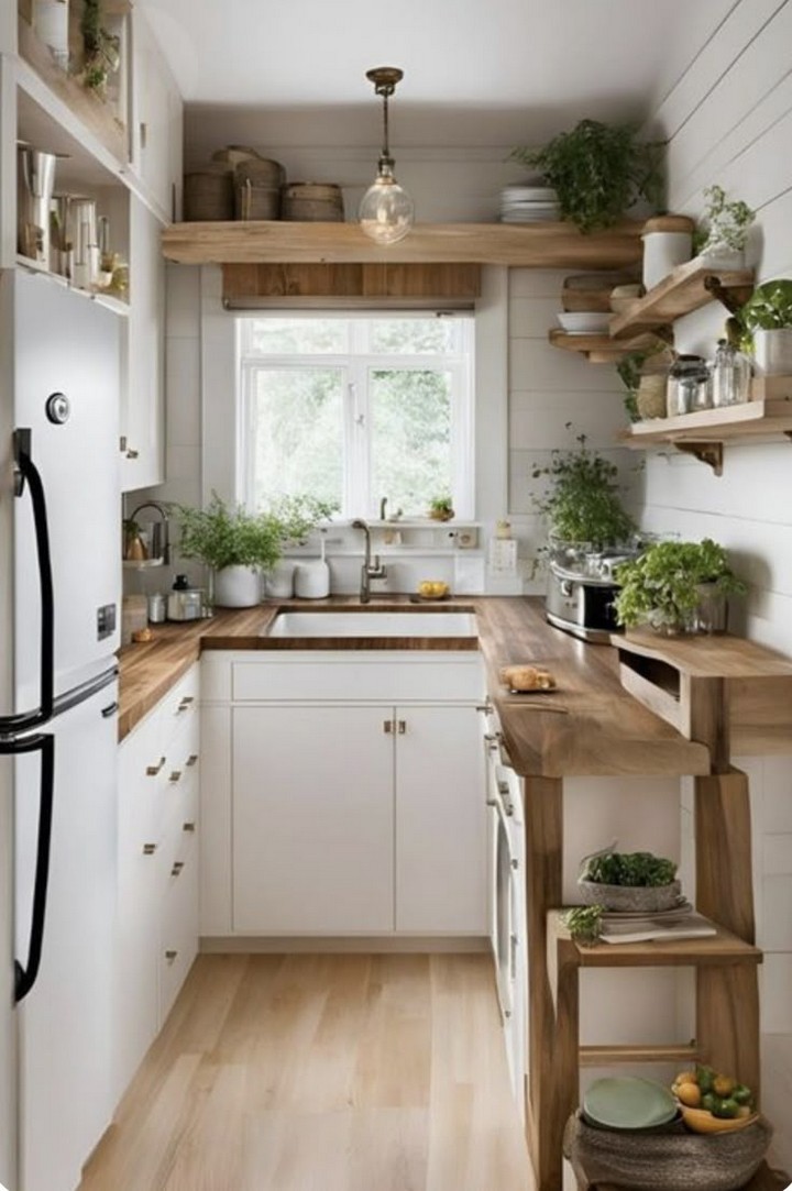 Optimized kitchen furniture arrangement