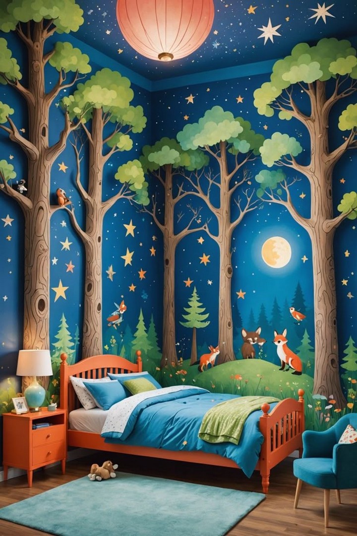 Space themed kids room