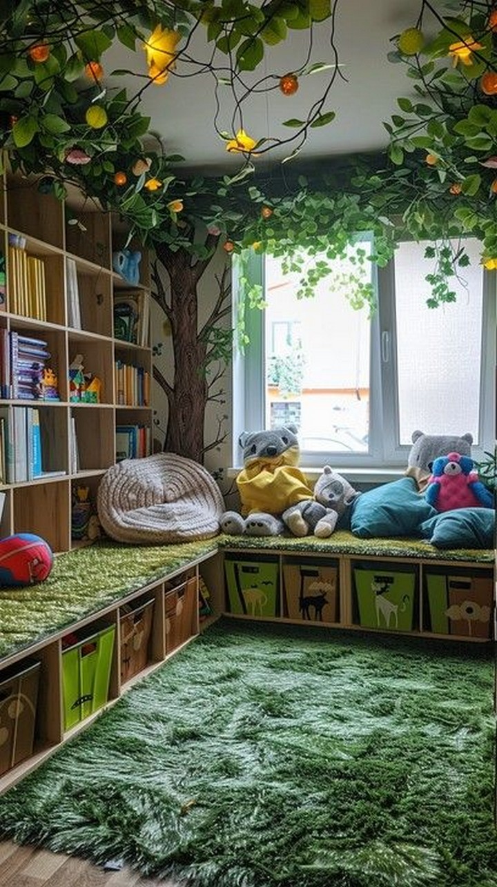 Woodland themed kids room
