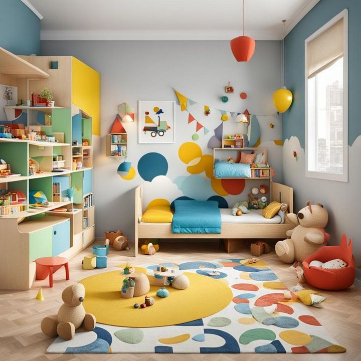 Boho styled kids room