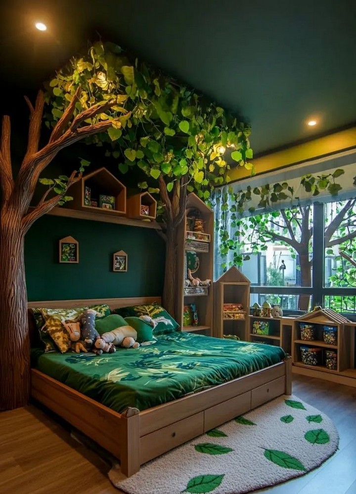 Zoo animal themed kids room