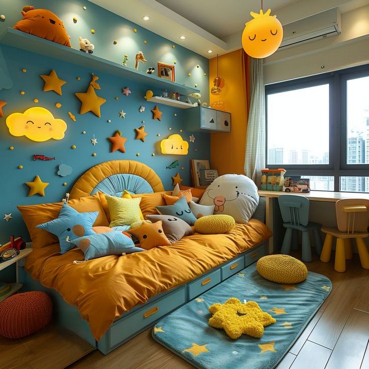 Science lab themed kids room