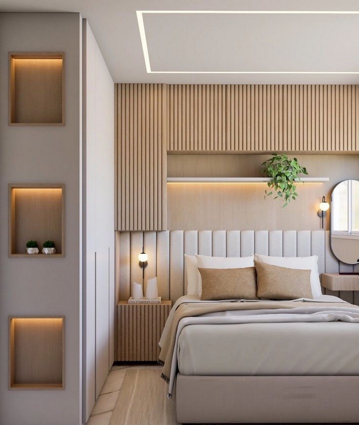 Built-In Cabinets in Modern Bedroom