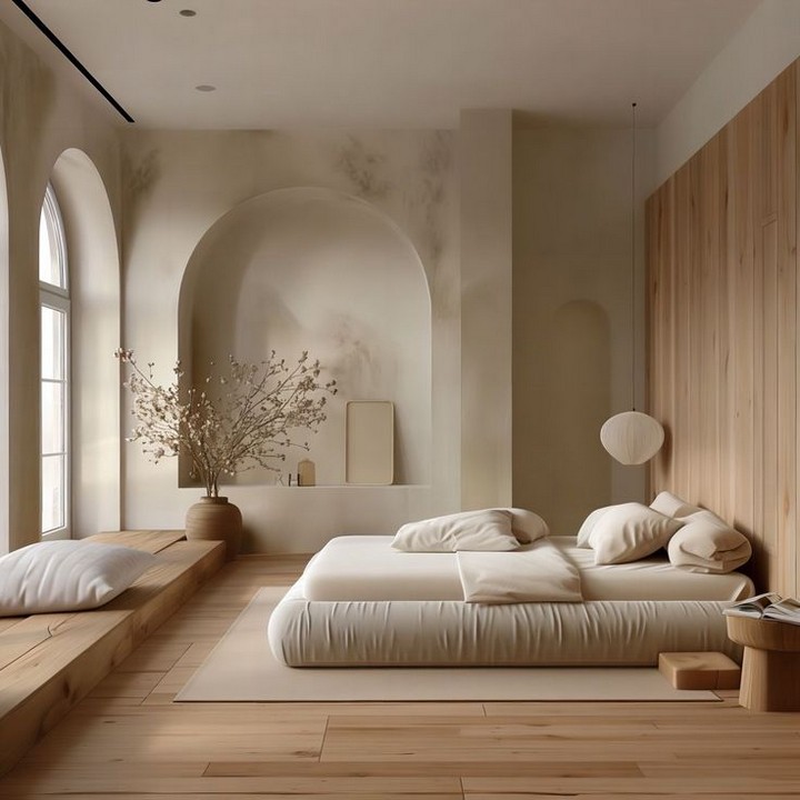 Japandi minimalist wall treatments