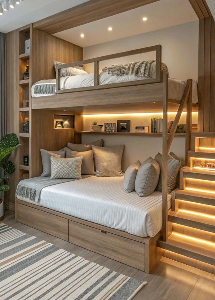 Japandi cozy small bedroom