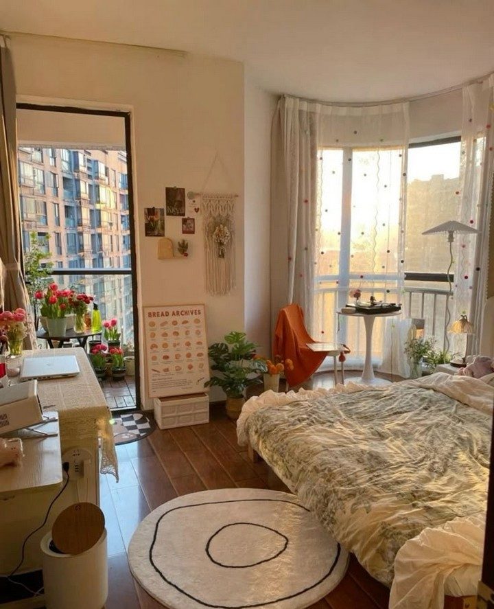 Apartment window with stylish treatment