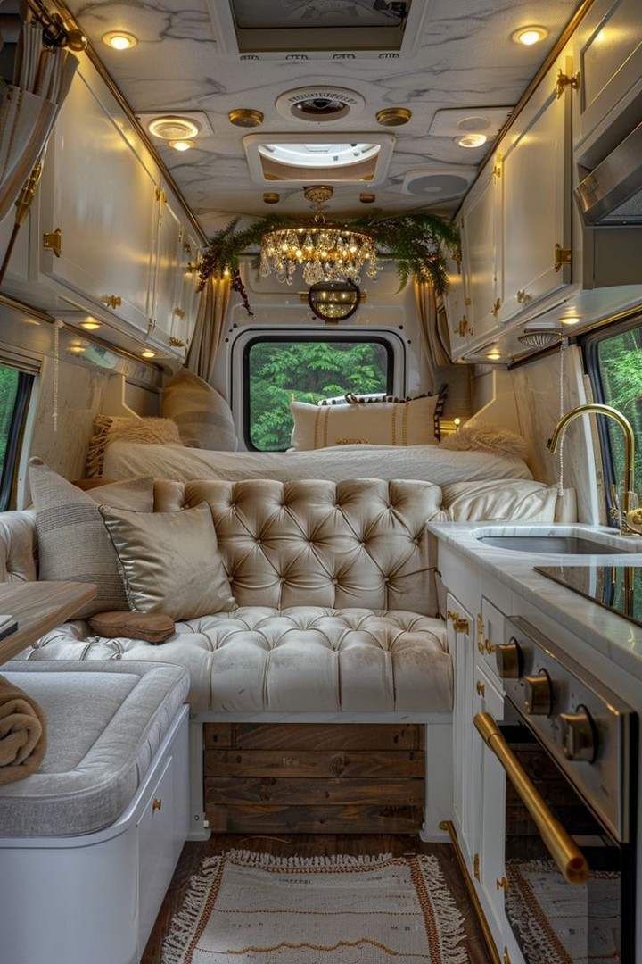 Terracotta decor in Airstream