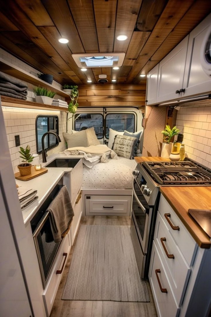 Vintage ladder repurposed for storage