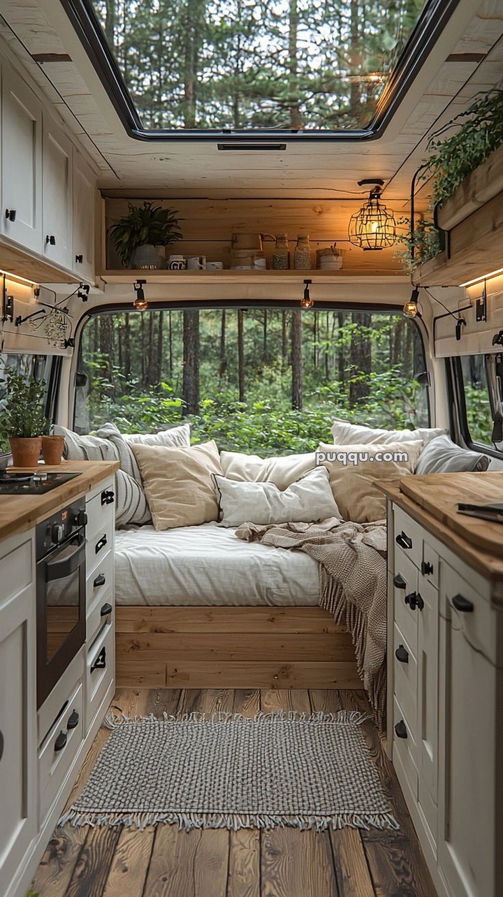 Mason jars as rustic containers in Airstream