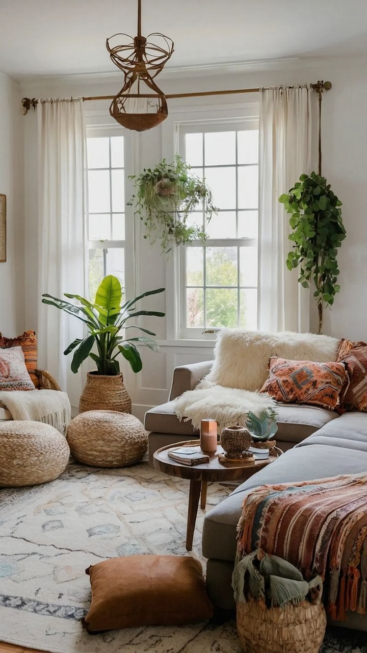 Woven basket planters
