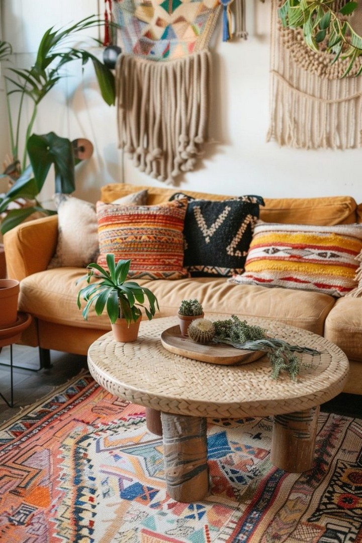 Boho living room design