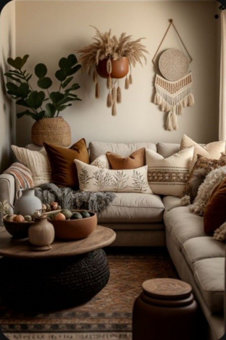 Cozy boho interior