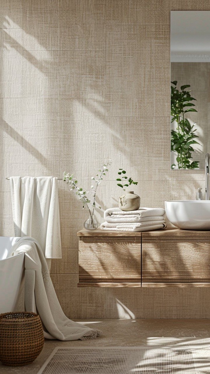 Natural light in powder room