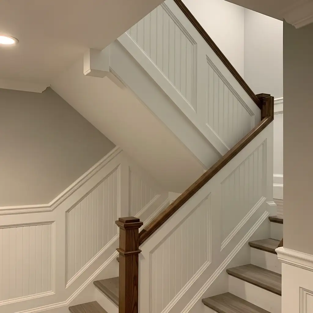 Beadboard on the Stairwell Walls