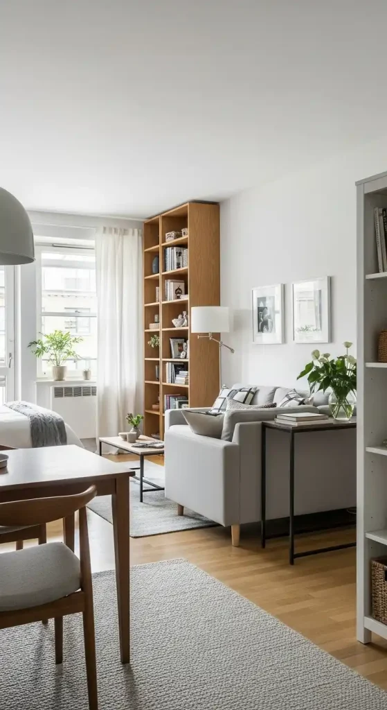 small apartment without wall