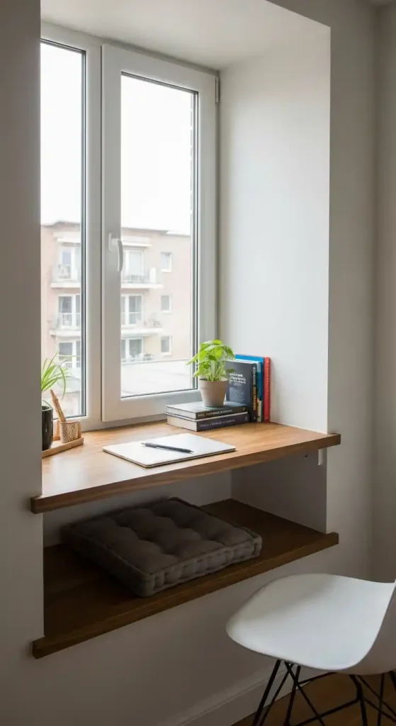 Window Sills into Mini Workstations