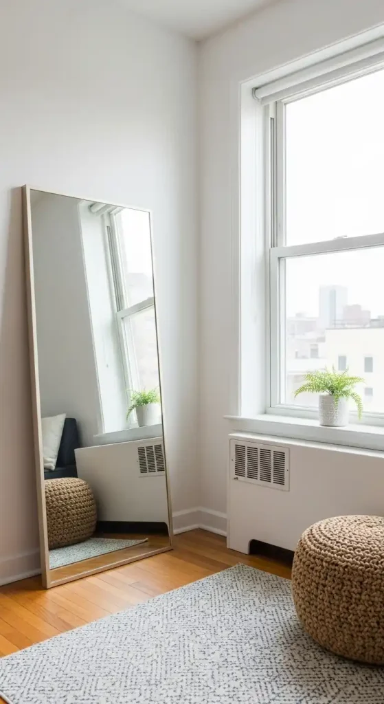 small apartment mirror