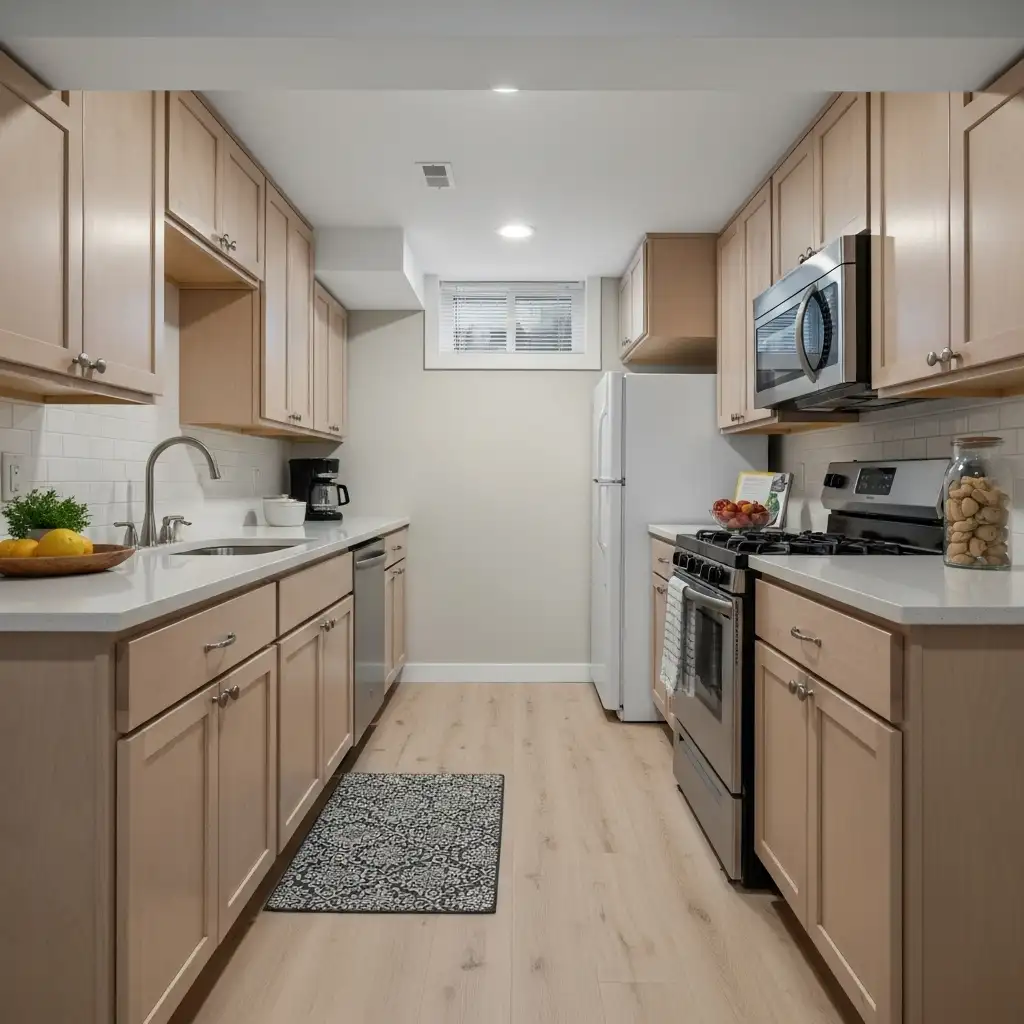 basement kitchen Compact Galley